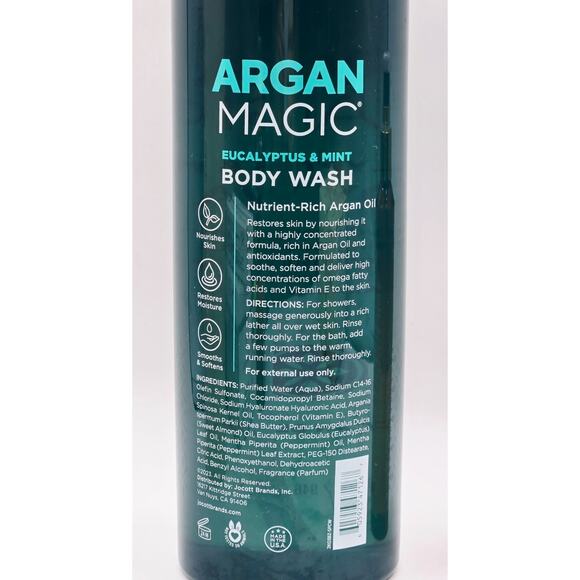 2 Pk ARGAN MAGIC Ultra-Hydrating Cocont Vanilla & Eucalyptus Mint w/Argan Oil - Picture 3 of 4
